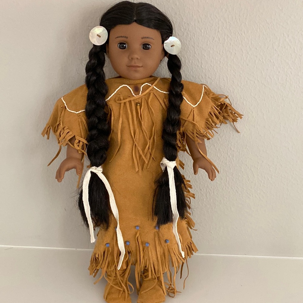American girl doll Kaya in her meet outfit